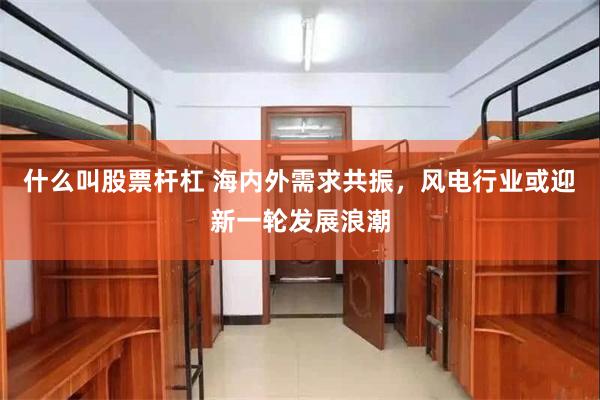 什么叫股票杆杠 海内外需求共振，风电行业或迎新一轮发展浪潮