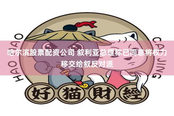哈尔滨股票配资公司 叙利亚总理称已同意将权力移交给叙反对派