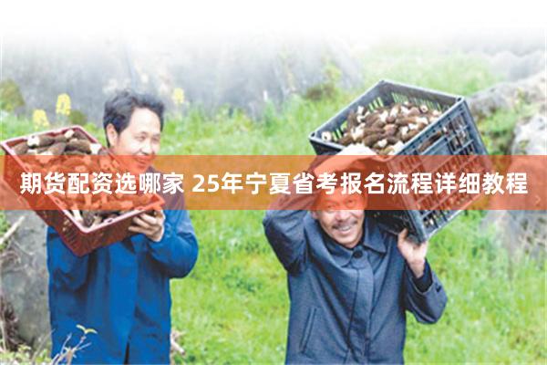 期货配资选哪家 25年宁夏省考报名流程详细教程