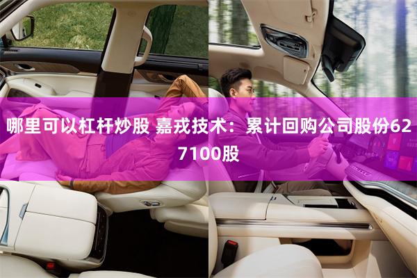 哪里可以杠杆炒股 嘉戎技术：累计回购公司股份627100股