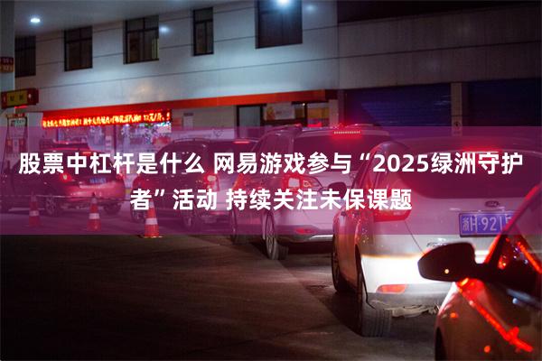 股票中杠杆是什么 网易游戏参与“2025绿洲守护者”活动 持续关注未保课题
