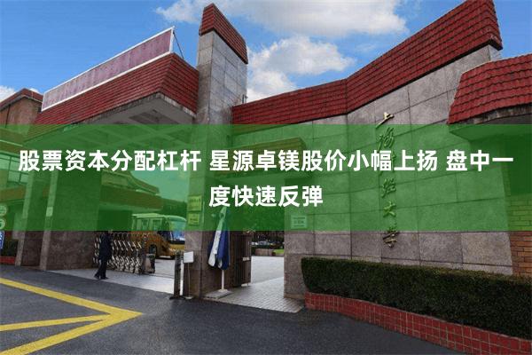 股票资本分配杠杆 星源卓镁股价小幅上扬 盘中一度快速反弹